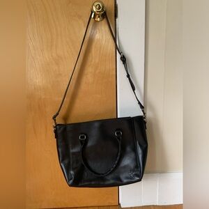 Black leather Patricia Nash Heritage Tote